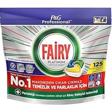 Renas Store Fairy Proffesional Platinum Limon Kokulu Bulaşık Makinesi Deterjanı Kapsül 125 Yıkama