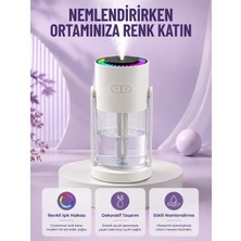 Renas Store Sessiz Hava Nemlendirici Renkli Gece Işıklı Otomatik Kapanma Özellikli Nemlendirme Cihazı