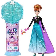 Renas Store Mattel Filmden Ilham Alan Mattel Disney Karlar Ülkesi Anna Bebek, Aksesuarlar, Kar Tanesi Şeklinde Değerli Taş Kutusu ile Çocuk Yüzüğü Dahil 8 Sürpriz ve 9 Oyun Parçası, JJY37