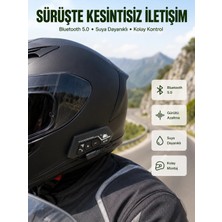 GRAYLINE Bluetooth 5.0 Motosiklet Kask Kulaklık Eller Serbest ve Müzik Özellikli Yeni Nesil