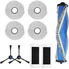 Voli Ecovacs Deebot T30 Omni , T30 Pro Yedek 1 Ana Fırça 2 Yan Fırça 2 Hepa Filtre  4 Mop Bezi