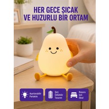 Renas Store USB Şarjlı Armut Gece Lambası Dokunmatik Renk Değişimli