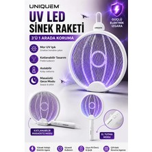 Xolo Voltura 360 Uv LED Katlanabilir Şarjlı Sinek Raketi Çok Amaçlı 3 In 1 Özellik Type C 50CM