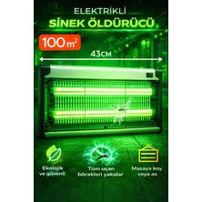 Xolo Mor Işıklı Elektrikli LED Sinek Yakalayıcı Cihaz 10W 100M2 Etkili 43CM Masa Üstü ve Duvar Tipi