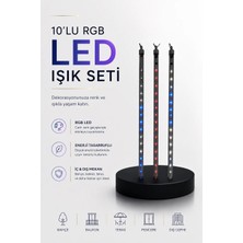 GRAYLINE Dekoratif Ortam Aydınlatması Rgb LED 10’lu Çubuk Seti