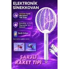 Xolo RKT801 LED Işıklı Katlanır Sinek Raket Şarjlı Elektrikli Haşere Kovucu Gece Lambası