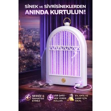 Xolo Şarjlı Mor Işık Sinek Öldürücü Lamba Sessiz Etkili Sivrisinek Kovucu Cihaz Beyaz