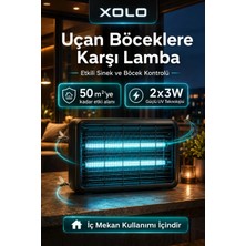 Xolo Sinek Böcek Cız 2X3W Uv Işıklı Sinek ve Uçan Haşere Lambası 50 M² Uv LED Cihazı