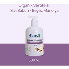 Ecos3 Organik Sıvı Sabun Beyaz Manolya 500 ml Hipoalerjenik Ekolojik ve Vegan Sertifikalı