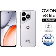 Ovion V8 Lite 4+4gb Ram 128GB Hafıza Nfc Gümüş 2 Yıl Türkiye Garantili