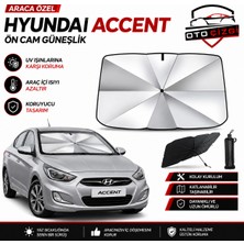 OtoÇizgi Hyundai Accent Şemsiye Tip Ön Cam Güneşliği Katlanabilir Uv Korumalı Araç Cam Güneşlik