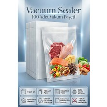 Saravita Vacuum Sealer 100 Adet 20X25 cm Vakum Makinesi Gıda Saklama Poşeti