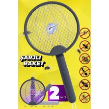 Xolo Raketli Sineklik Şarjlı Sinek Yakalayıcı Katlanabilir Sivrisineklik LED Işıklı Iç ve Dış Mekan