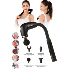 Walke Reach Pro Şarjlı Uzun Saplı Masaj Tabancası 4 Başlıklı Derin Doku Masaj Aleti V-02