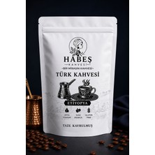 Premium Ethiopia Yirgacheffe Habeş Türk Kahvesi 250 gr – Bol Köpüklü, Yoğun Aromalı, Taze Öğütülmüş