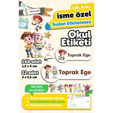 Msticker 190 Adet Kişiye Özel Okul Etiketi Isimli Kalem Defter Suluk Etiket Suya Dayanıklı Etiket Toy Story
