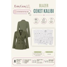 Esin'in Diktikleri Blazer Cekett Kalıbı | 36-56 Beden | Kağıt Baskı | Profesyonel Dikiş Kalıbı