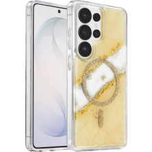 Ototechparca   Samsung Galaxy S26 Ultra Lotus Simli Magsafe Kapak - Gümüş