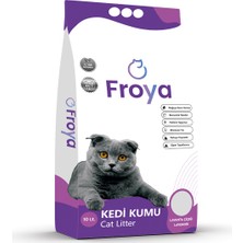 Maskot Froya Lavanta Kokulu Topaklanan 10L Bentonit Kedi Kumu