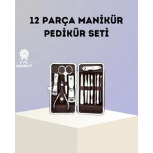 HBG Markt Paslanmaz Çelik 12 Parça Manikür Seti - Mey Ithalat®