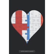 Kazan Hobi Planner: English French Flag United Heart Jigsaw Puzzle Flags Of England France