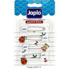 Japlo Emniyetli Çengelli İğne 4'lü - Beyaz