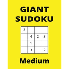 Kazan Hobi Independently Published Gıant Medium Yellow Sudoku Book, 4x4 Puzzles, 50 Pages, 8.5X11