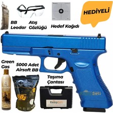 Vigor Glock 17 Metal Sürgülü Greengas Blowback Airsoft Tabanca Mavi
