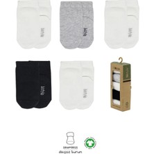 HBG Markt Mey Ithalat®   5'li Penye Soket Kutulu Basic Çorap 10131 Gri