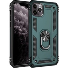 Renas Store Iphone 11 Pro Kılıf Sofya Yüzüklü Silikon Kapak - Yeşil