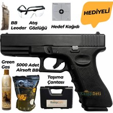 Vigor Glock 17 Metal Sürgülü Green Gas Blowback Airsoft Tabanca Siyah