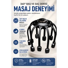 CoverZone Elektrikli Baş ve Saç Derisi Masaj Aleti, 360° Titreşimli Masaj, 6 Seviye, 3 Mod, Ayarlanabilir Baş Çevresi, 10 Dakika Zamanlayıcı, Usb-C, 1200 Mah, 25W, 3800 Rpm | XK-MG06