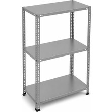 Ayyıldız Raf 59X93X100 cm 3 Katlı Çelik Raf Sistemi | Elektrostatik Boyalı Metal Depolama ve Teşhir Rafı | Çok Amaçlı Kullanım