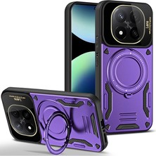 Renas Store Xiaomi Redmi Note 14 Pro 5g Kılıf Joy Lens Standlı Kapak - Mor