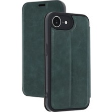 Renas Store Iphone 16E Kılıf Flip Cover - Koyu Yeşil