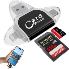 Renas Store ZR670 Card Reader 4 In 1 Otg