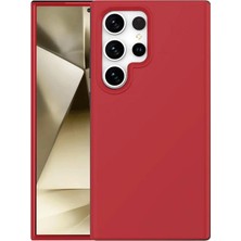 Renas Store Samsung Galaxy S24 Ultra Kılıf First Silikon - Kırmızı