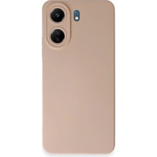 Renas Store Xiaomi Redmi 13C Kılıf Nano Içi Kadife Silikon - Pudra