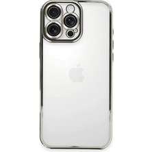 Renas Store Iphone 16 Pro Kılıf Razer Lensli Silikon - Gümüş