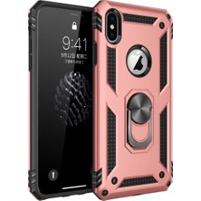 Renas Store Iphone Xs Max Kılıf Sofya Yüzüklü Silikon Kapak - Rose