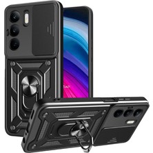 Renas Store Realme C75 4g Kılıf Pars Lens Yüzüklü Silikon - Siyah