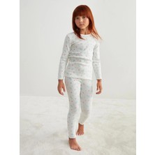 Lc Waikiki Yeni Sezon Bisiklet Yaka Çiçekli Kız Çocuk Pijama Takımı