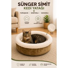Glipet Sünger Simit Kedi Köpek Yatağı Gold