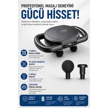 CoverZone Elektrikli Masaj Cihazı, 9 Masaj Modu, 99 Ayarlanabilir Seviye, 6 Başlıklı, LCD Ekranlı, 3500 Rpm Motor, 20W, 1800 Mah Batarya, 10 Dakika Otomatik Durma, Usb-C | XK-MG05