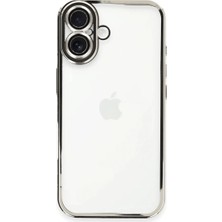 Renas Store Iphone 16 Plus Kılıf Razer Lensli Silikon - Gümüş