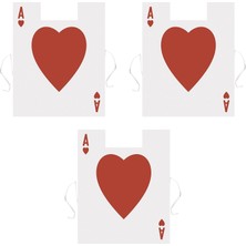 Kazan Hobi Beistle Kırmızı/beyaz, Casino Parti Malzemeleri, Cadılar Bayramı ve Tiyatro Kostümleri, Fantasy Magic Land Kostüm Aksesuarları 3 Parça Plastik Kart Takım Yelekler