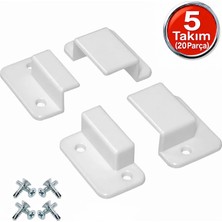 Alet Çantam Pvc Pimapen Pencere Sineklik Montaj Aparatı Köşe Kenar Bağlama Pabucu 5 Takım Set +vida (10x20 Profillere Uygundur)