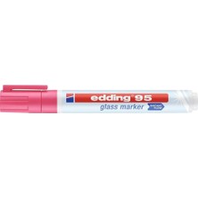 Kazan Hobi Edding 95 Cam Kalemi - Yuvarlak Uç - 1.5-3 mm - Pembe
