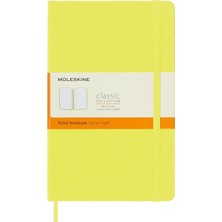 Kazan Hobi Moleskine Klasik Defter, Sert Kapak, Büyük (5" x 8.2") Çizgili, Citron Sarı, 240 Sayfa