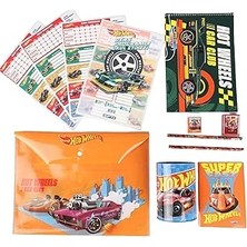 Kazan Hobi Hot Wheels Lisanslı 12 Parça Kırtasiye Seti, Çok Renkli